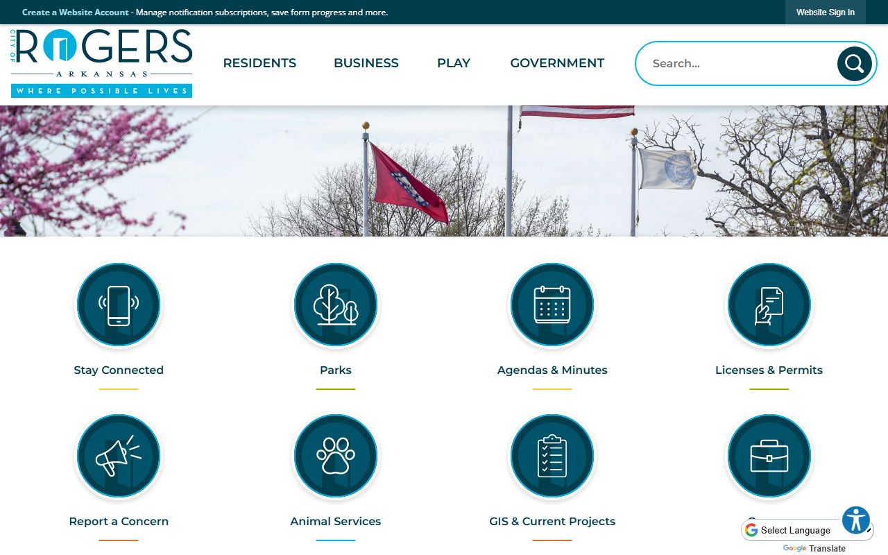 Rogers White Pages city government portal
