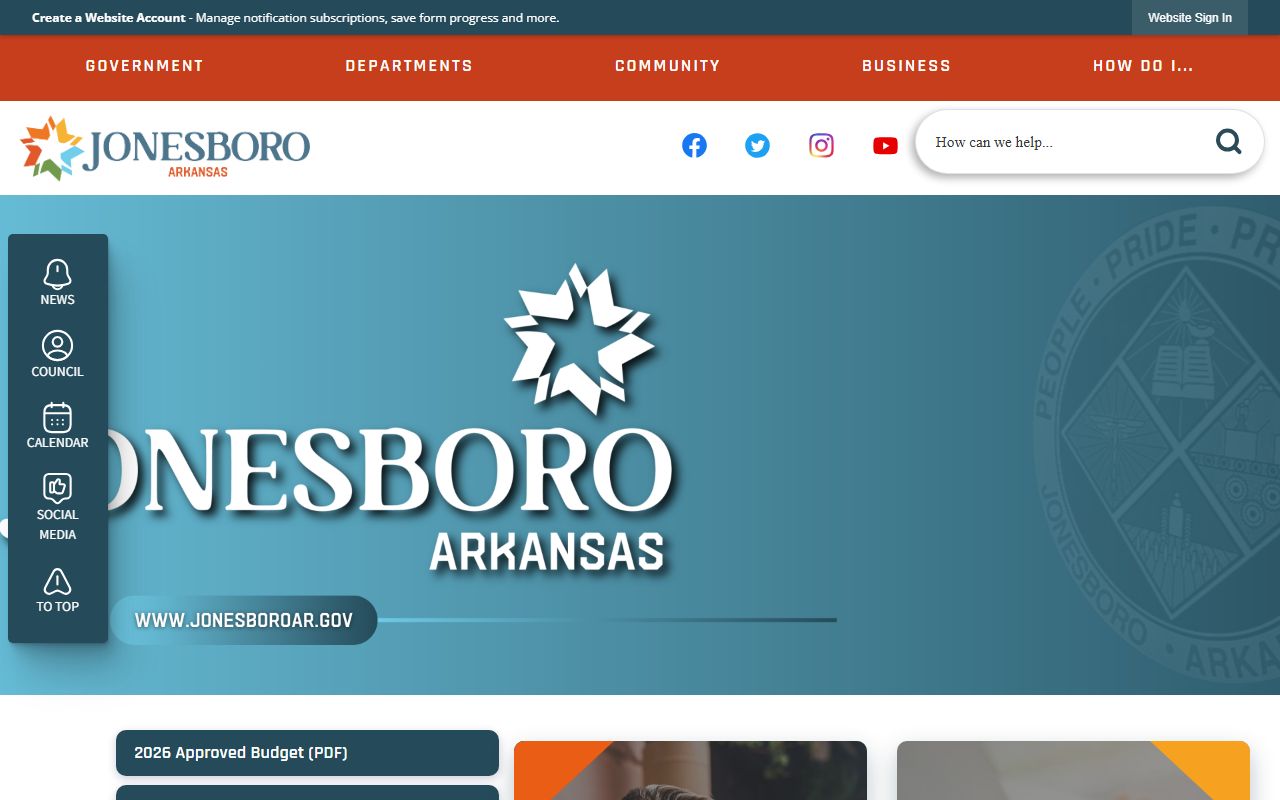 Jonesboro White Pages city government portal