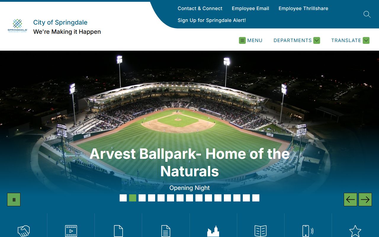 Springdale White Pages city government portal