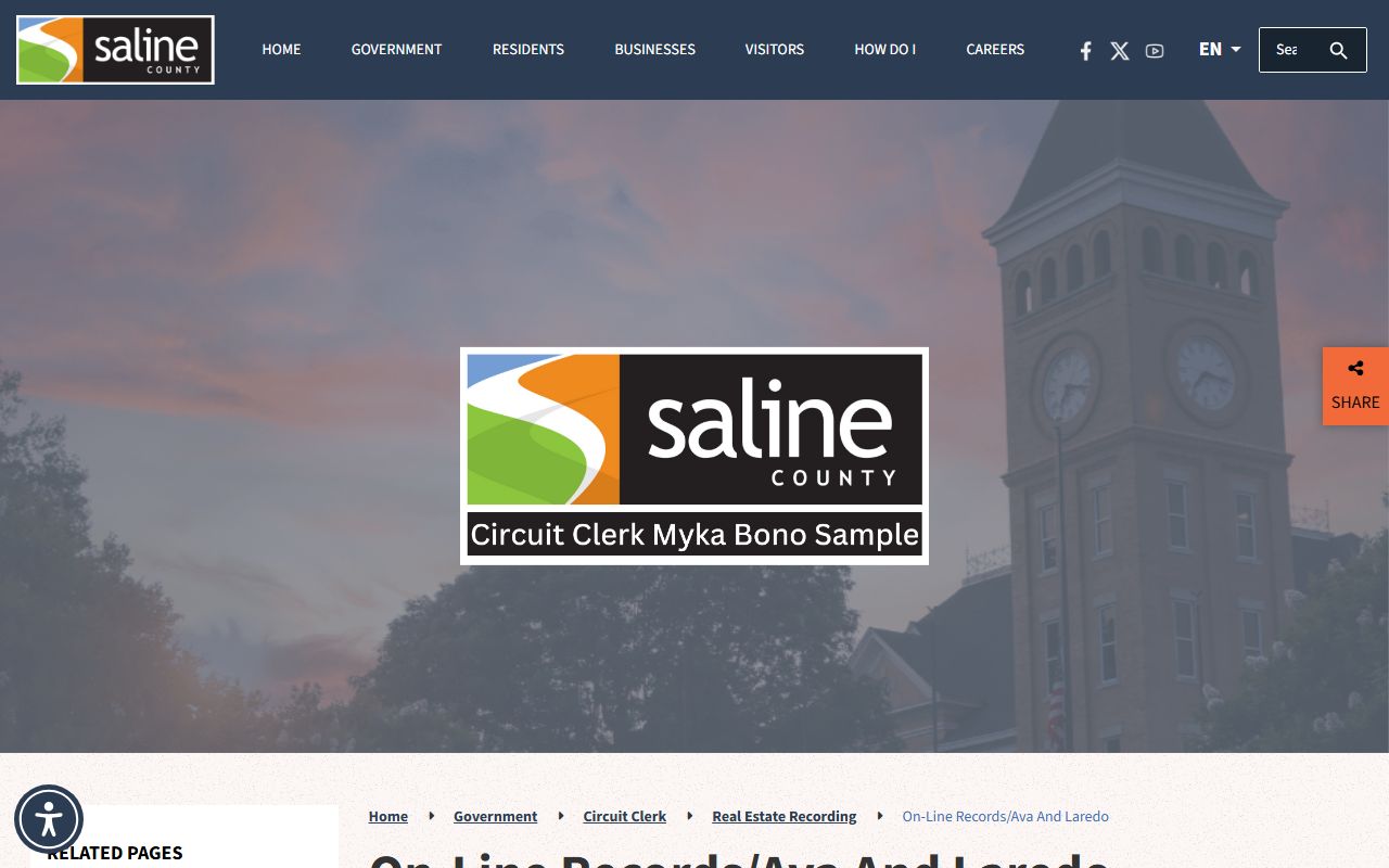 Saline County White Pages AVA and LAREDO online property records