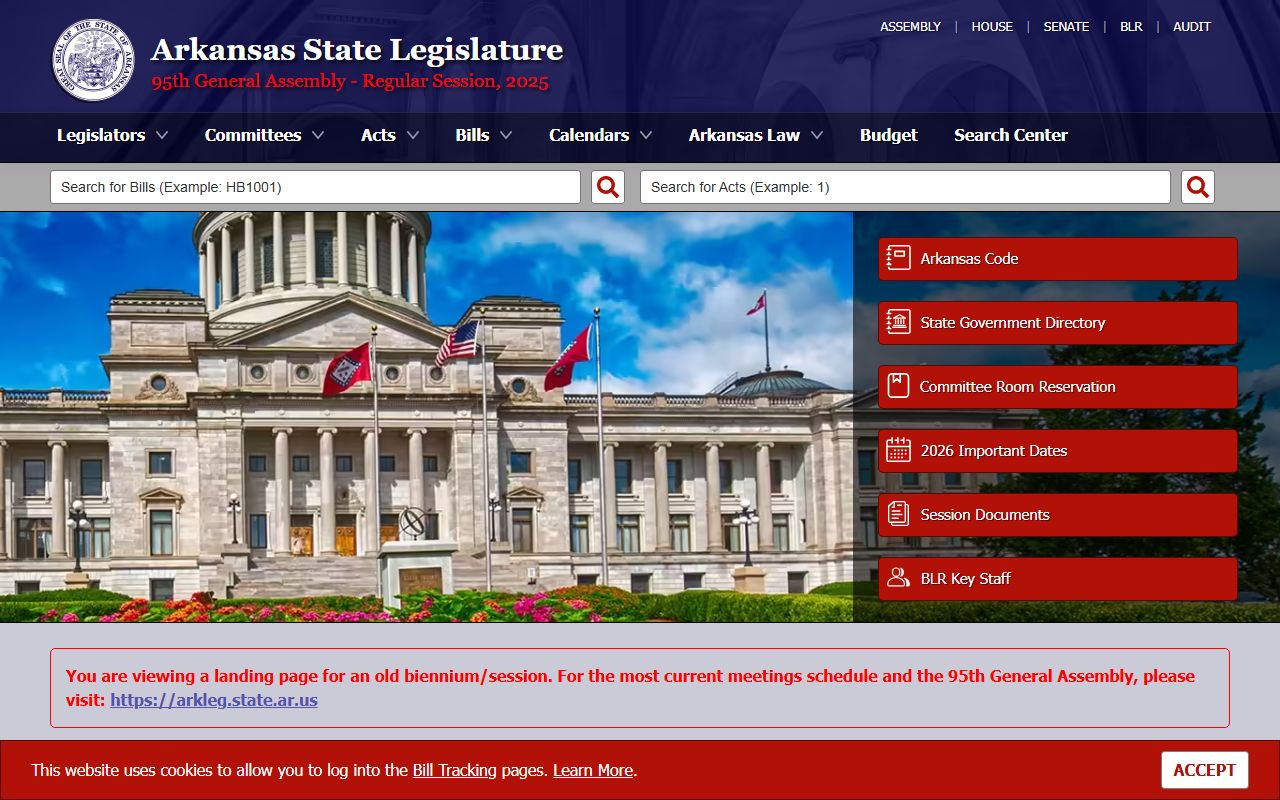 Arkansas White Pages state code and statutes lookup